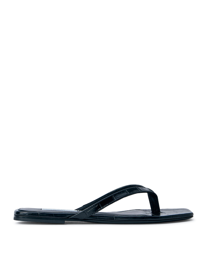 CROCO-EMBOSSED FLIP-FLOPS