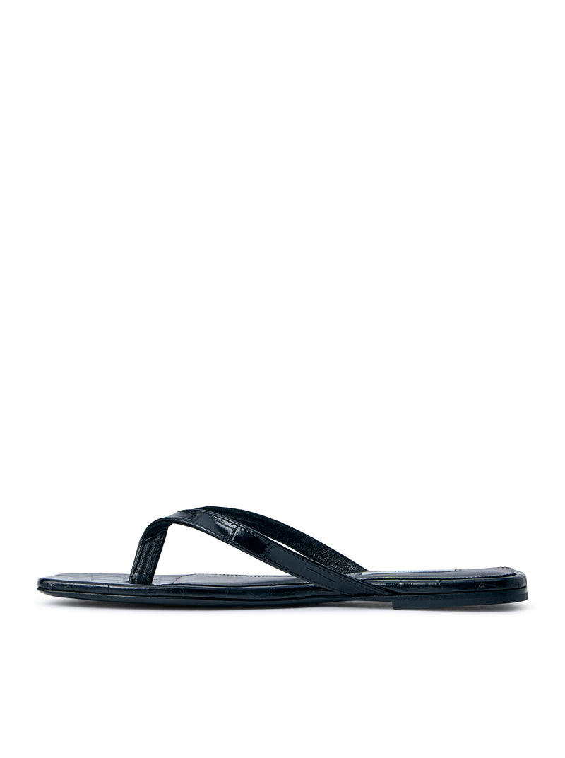 CROCO-EMBOSSED FLIP-FLOPS