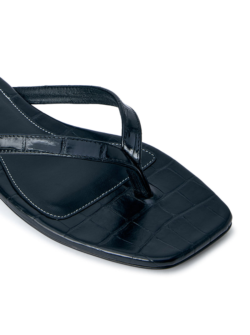 CROCO-EMBOSSED FLIP-FLOPS