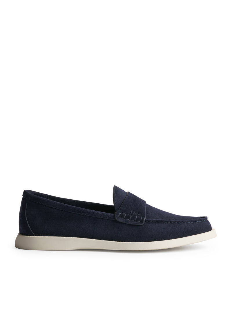 GRANVILLE LOAFERS IN DEEP BLUE SUEDE CALFSKIN