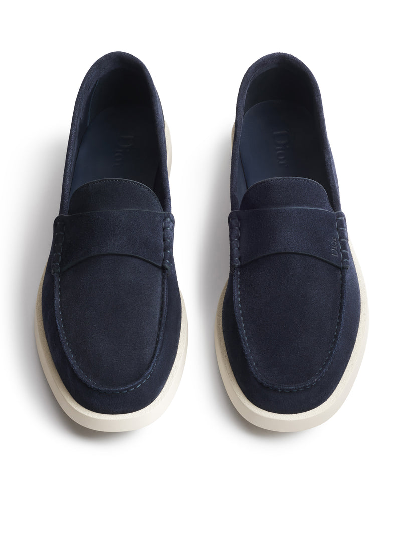 GRANVILLE LOAFERS IN DEEP BLUE SUEDE CALFSKIN