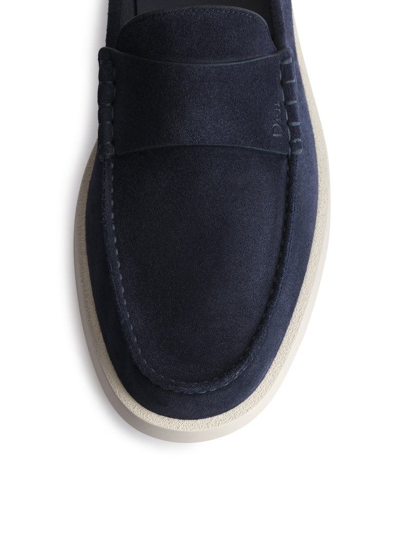 GRANVILLE LOAFERS IN DEEP BLUE SUEDE CALFSKIN