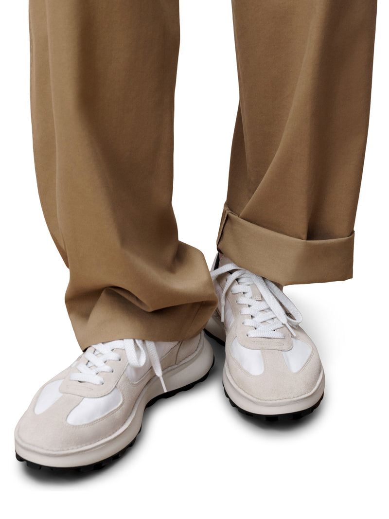 SQUASH SNEAKERS IN SUEDE CALFSKIN AND TECHNICAL FABRIC