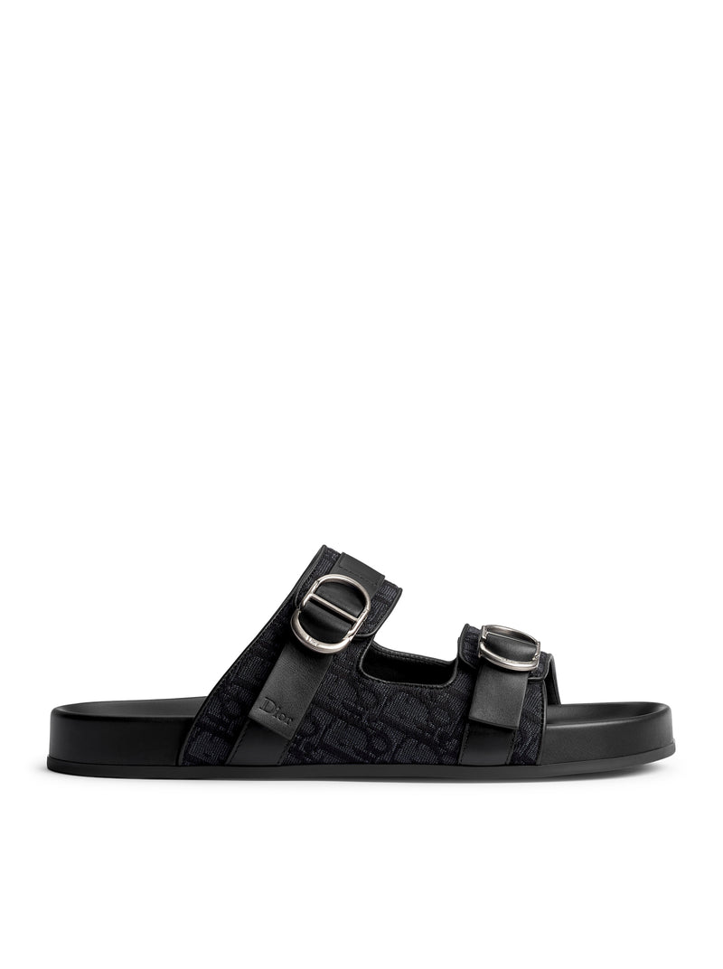 AQUA SANDALS IN BLACK DIOR OBLIQUE JACQUARD