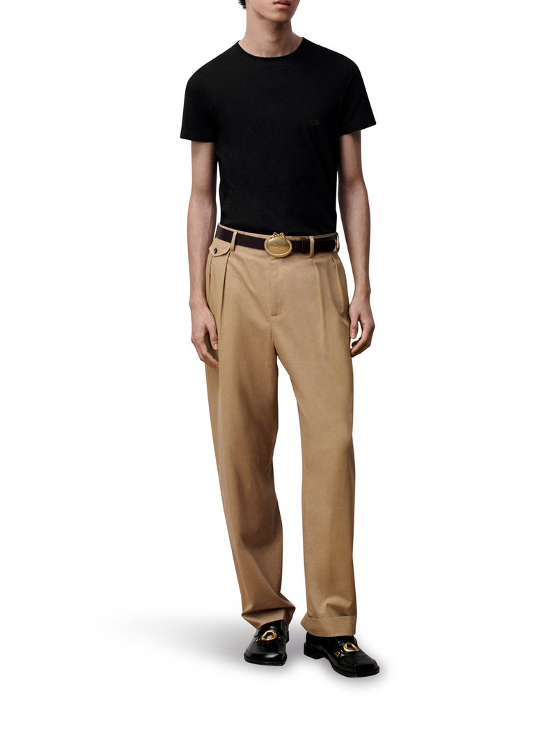 CD EMBROIDERED T-SHIRT IN COTTON JERSEY