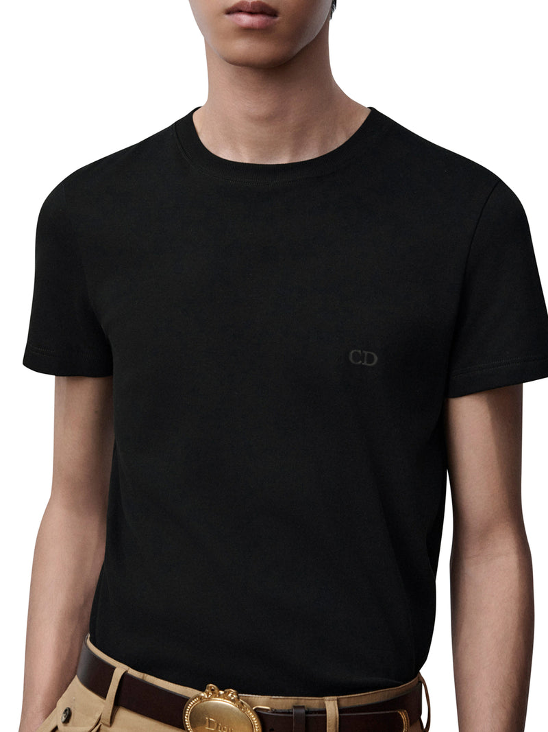 CD EMBROIDERED T-SHIRT IN COTTON JERSEY