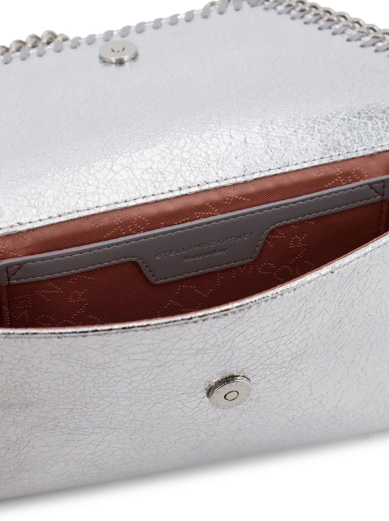 FALABELLA METALLIC FABRIC SHOULDER BAG