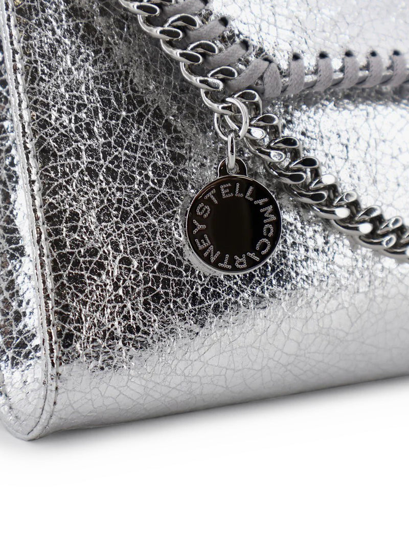 FALABELLA METALLIC FABRIC SHOULDER BAG