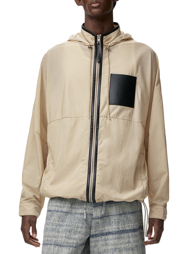 HOODED JACKET IN TECHNICAL FABRIC