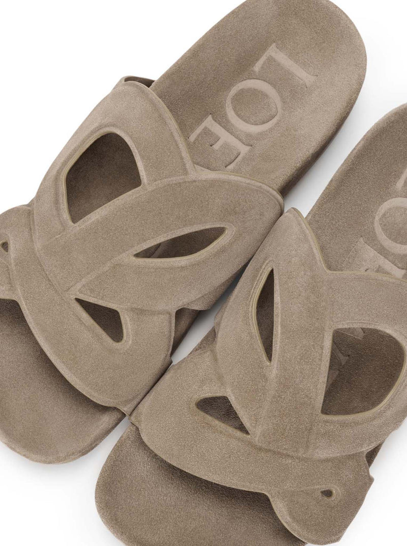 SLIDE EASE MONOGRAM IN SUEDE