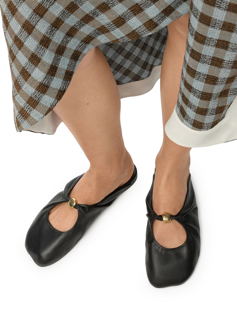PEBBLE MULES IN SOFT LAMB NAPPA LEATHER