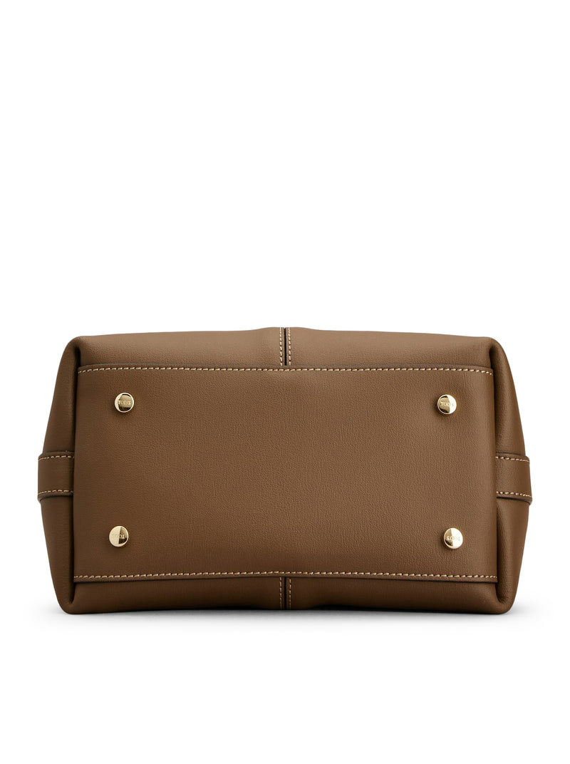 MINI LEATHER TOTE SHOPPING BAG