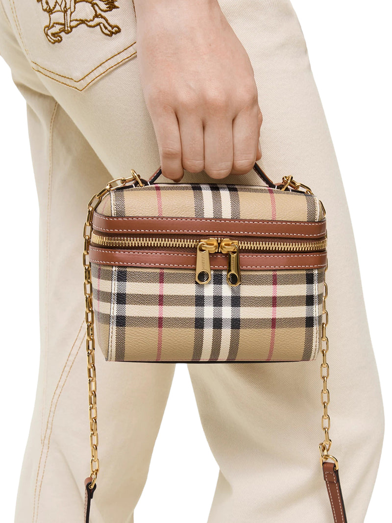 MINI CHECK VANITY BAG