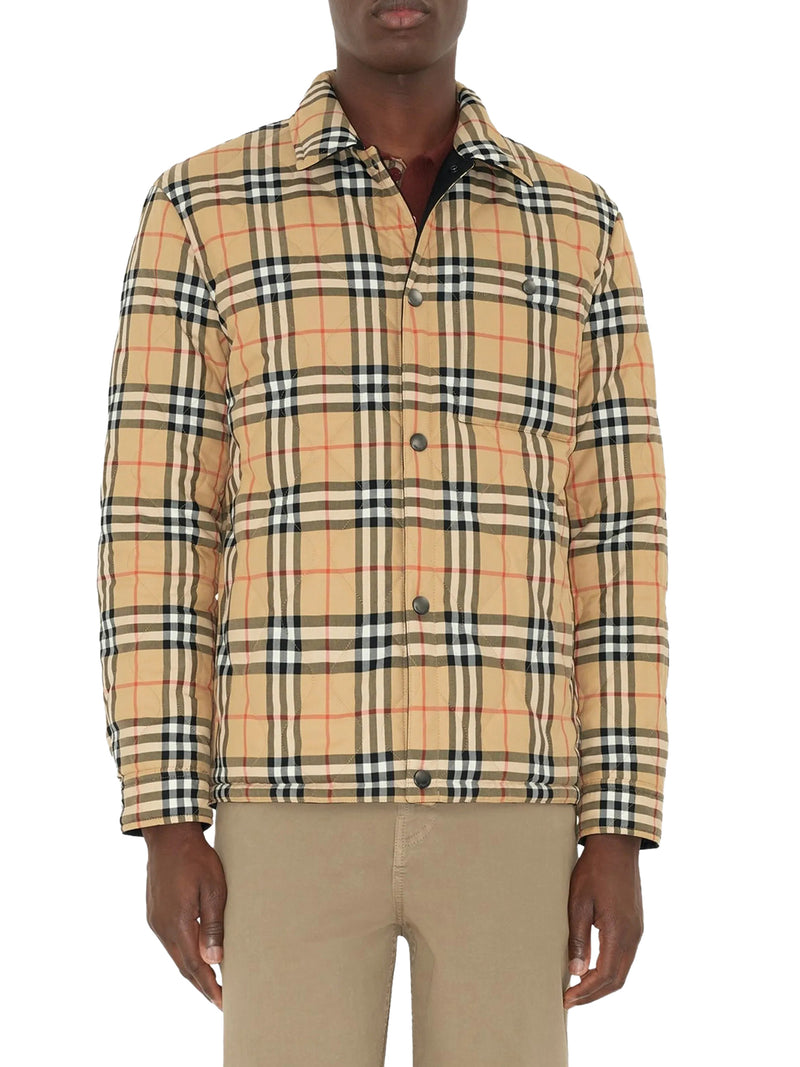 REVERSIBLE QUILTED NYLON OVERSHIRT