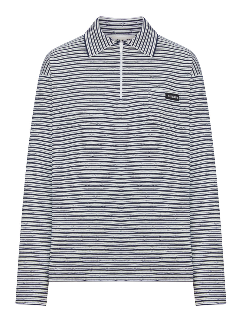 COTTON, CASHMERE AND SILK POLO SHIRT