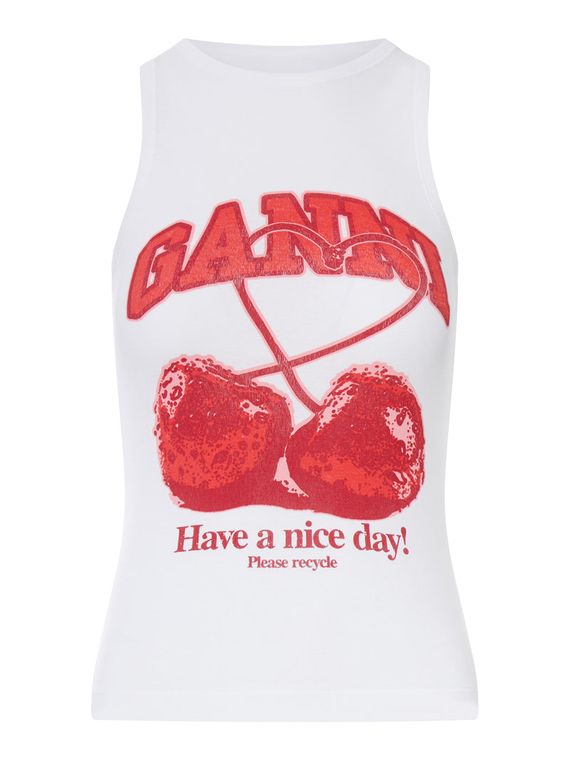 COTTON TOP WITH FRONT PRINT