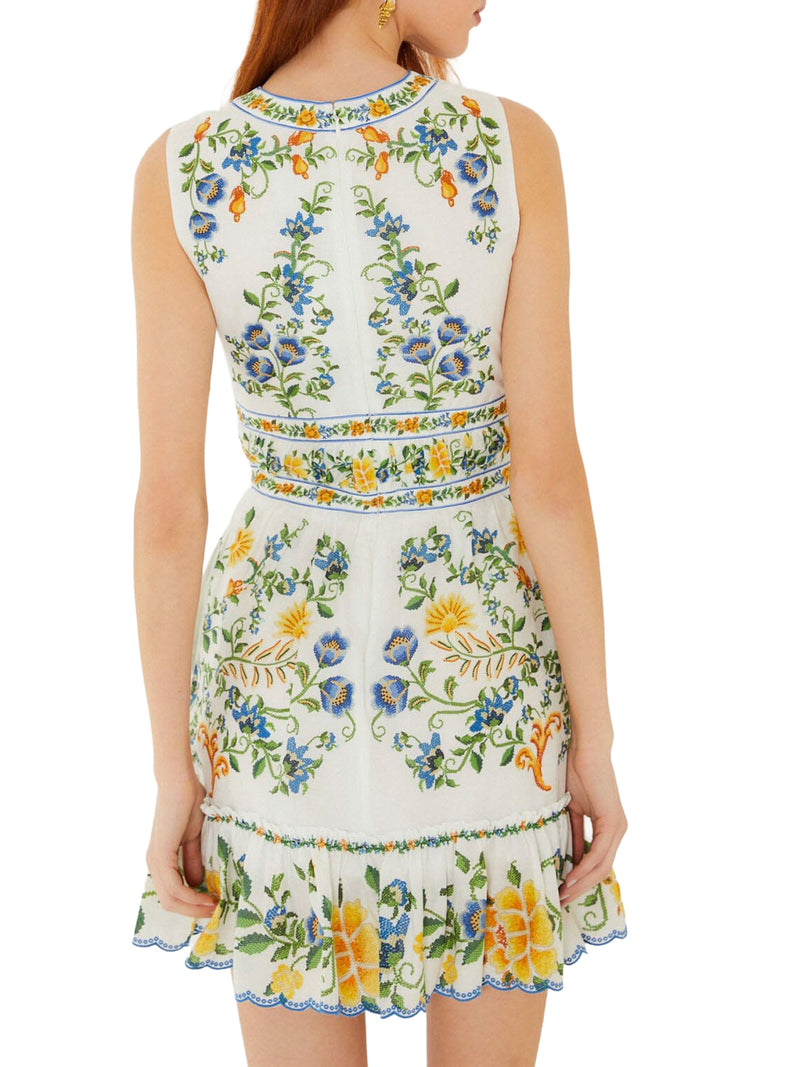 EMILY MINI DRESS WITH FLORAL PRINT AND RUFFLES