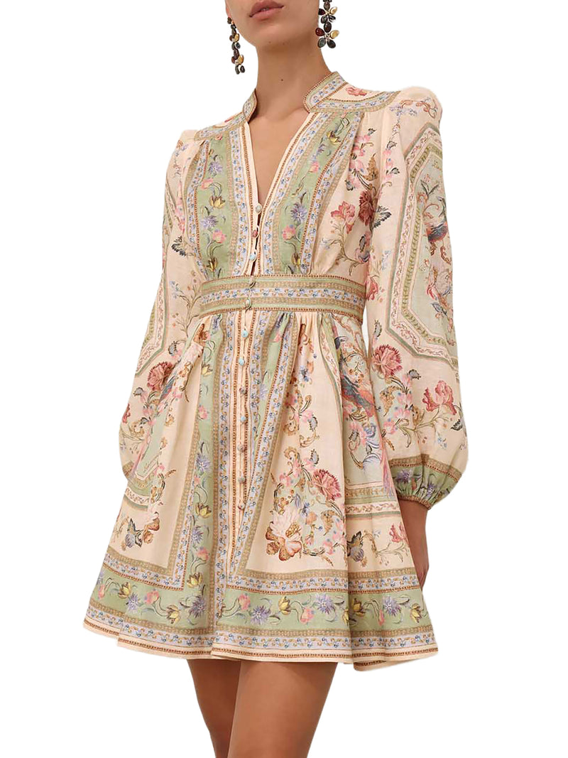 ROSELIGHT LOW-CUT MINI DRESS