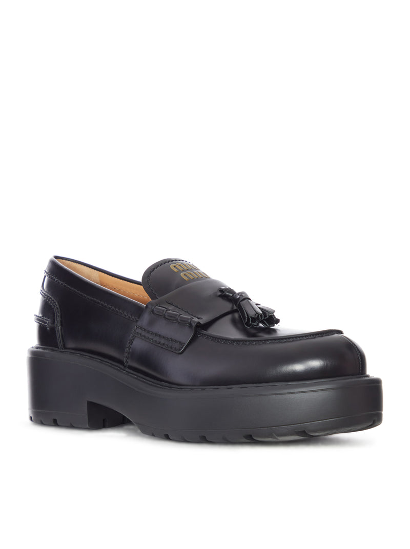 SMOOTH LEATHER LOAFERS WITH TASSELS