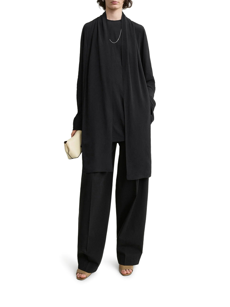 BLOUSE WITH DRAPED SCARF