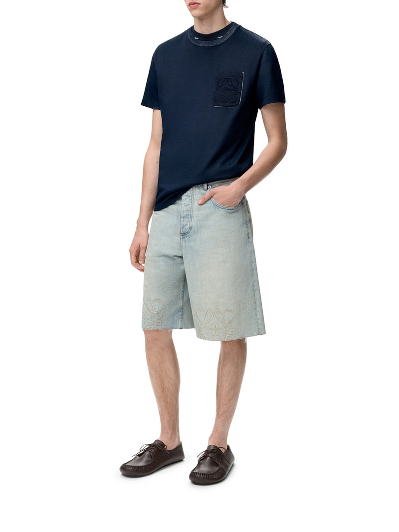 COTTON-BLEND T-SHIRT WITH ANAGRAM LOGO