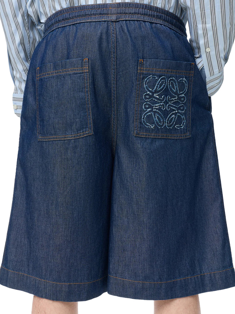 LIGHTWEIGHT COTTON CHAMBRAY SHORTS