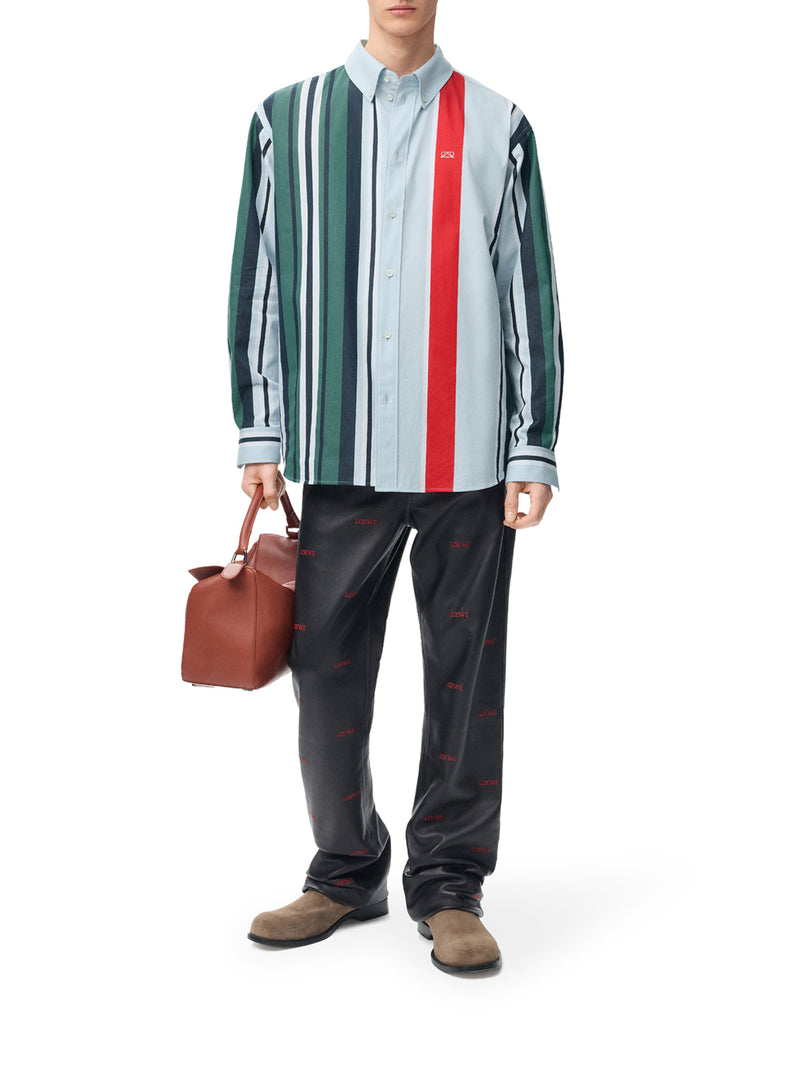 MID-WEIGHT STRIPED COTTON TWILL SHIRT