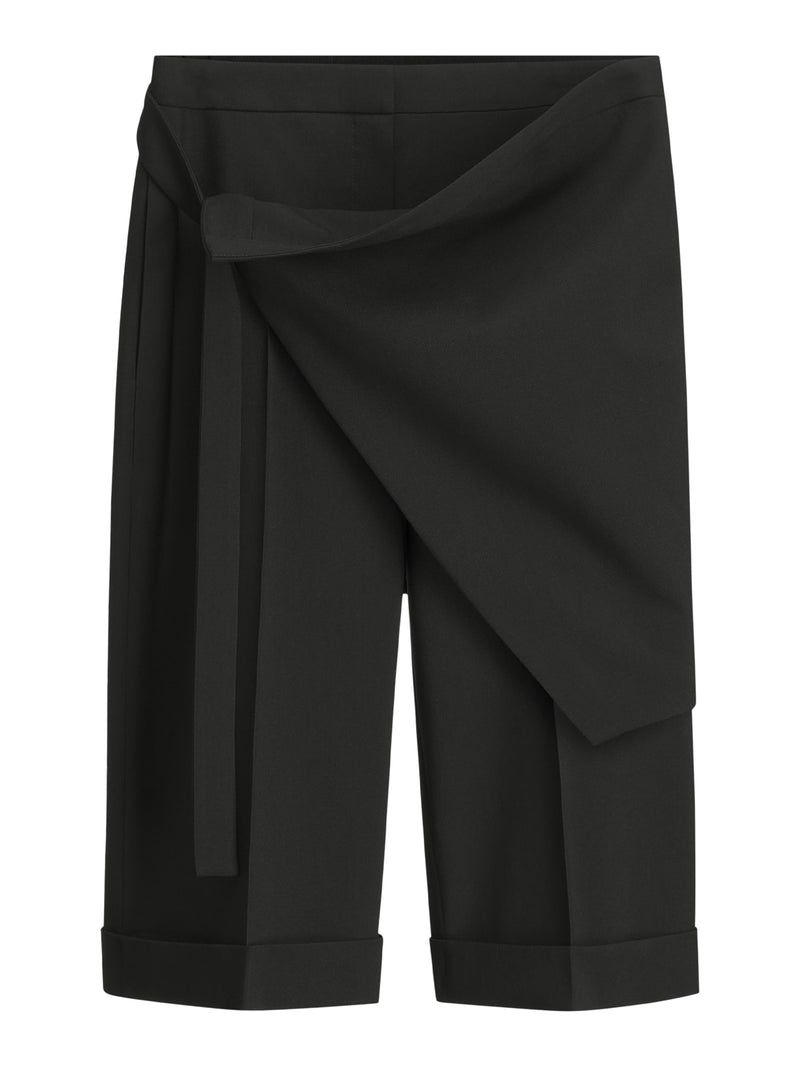 DRAPED ANKLE-LENGTH TROUSERS