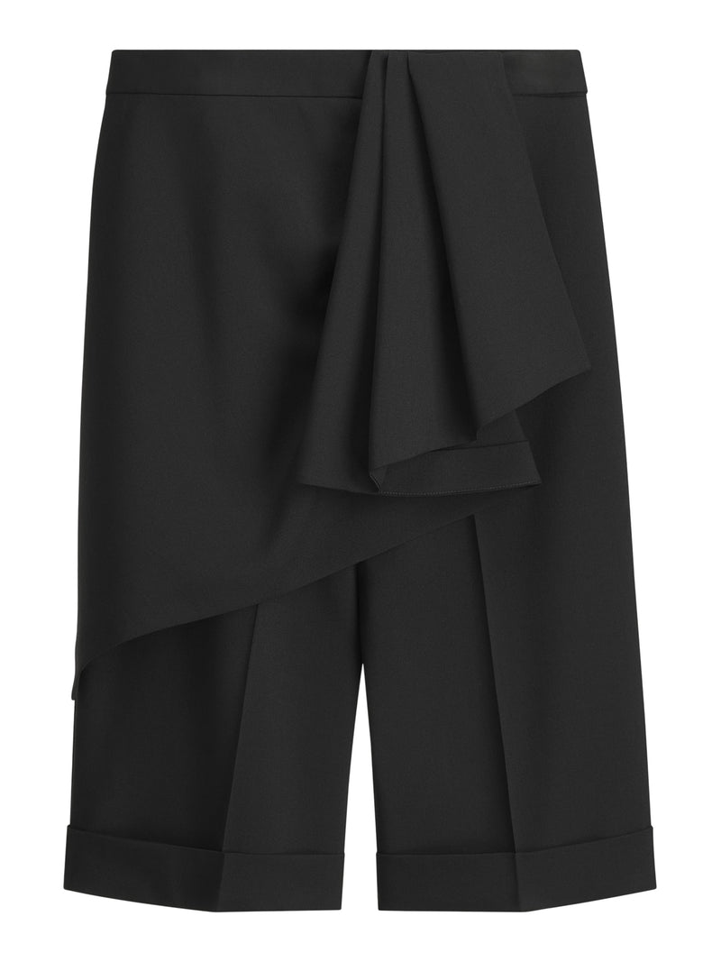 DRAPED ANKLE-LENGTH TROUSERS