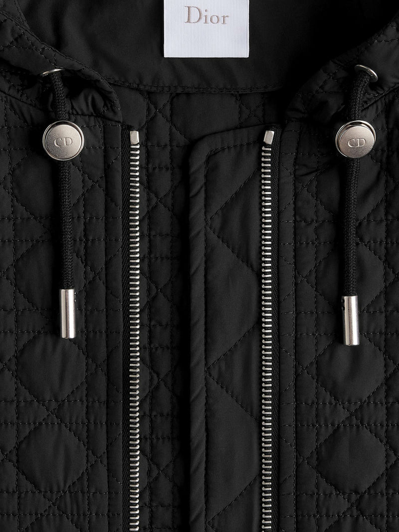MACROCANNAGE JACKET WITH ZIP AND HOOD