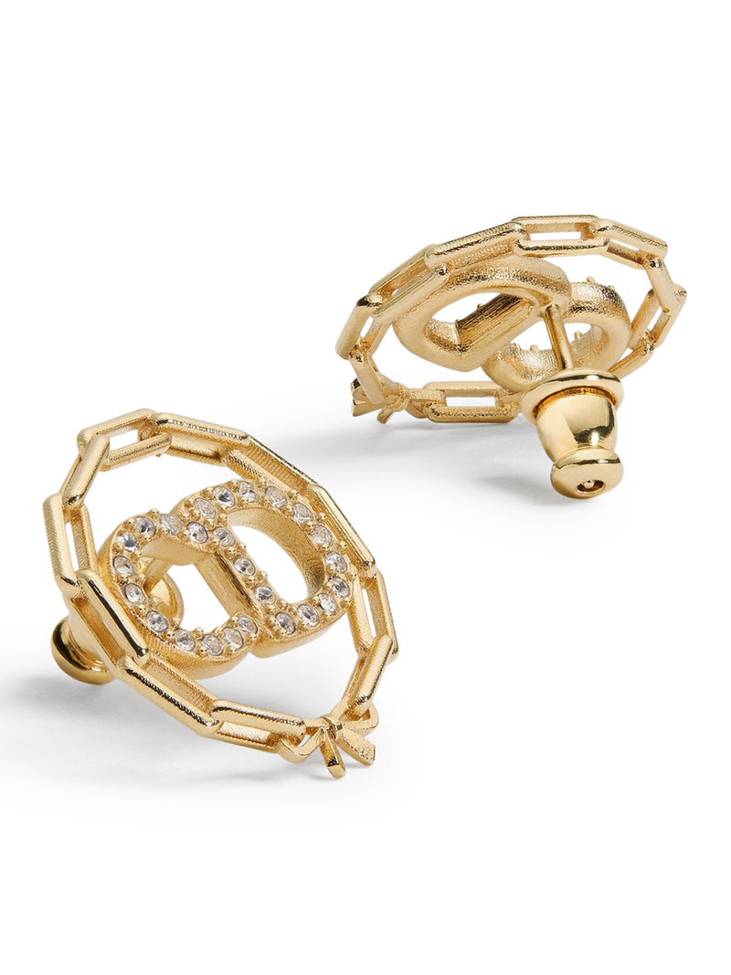 CD CIRCLE CHAIN ??STUD EARRINGS