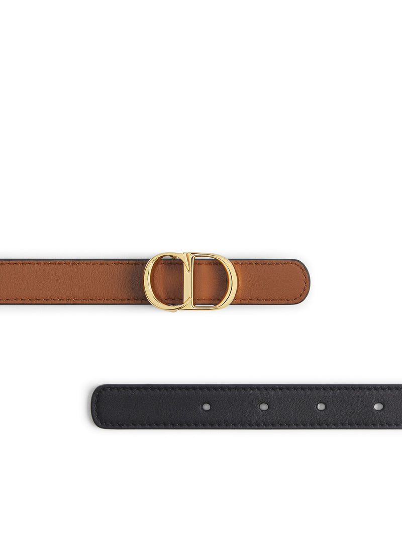 CD ICON REVERSIBLE BELT IN SMOOTH CALFSKIN