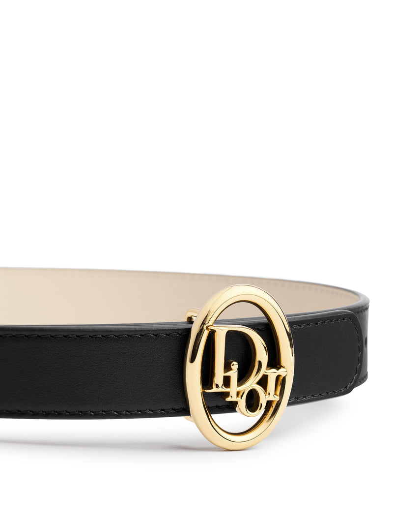 DIOR OBLIQUE REVERSIBLE BELT IN SMOOTH CALFSKIN 25MM