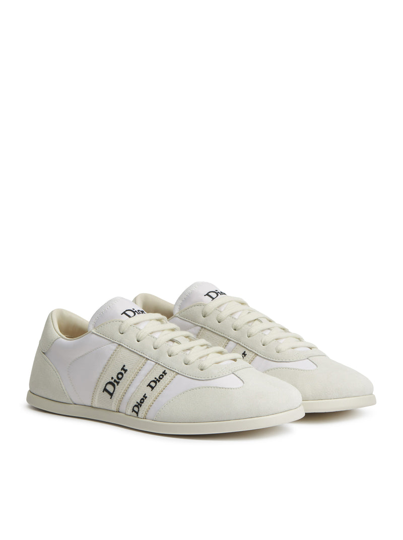 RIBBON SNEAKER IN SUEDE CALFSKIN AND TECHNICAL FABRIC