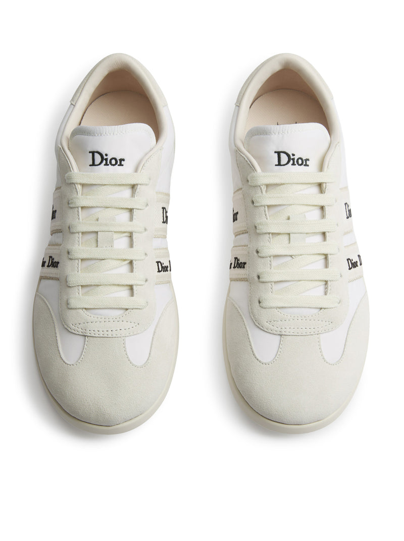 RIBBON SNEAKER IN SUEDE CALFSKIN AND TECHNICAL FABRIC