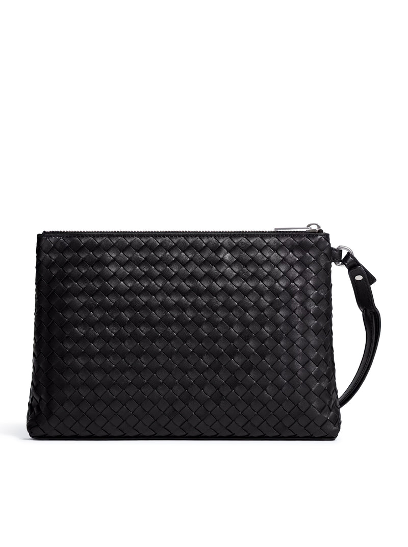 WOVEN CALFSKIN POUCH