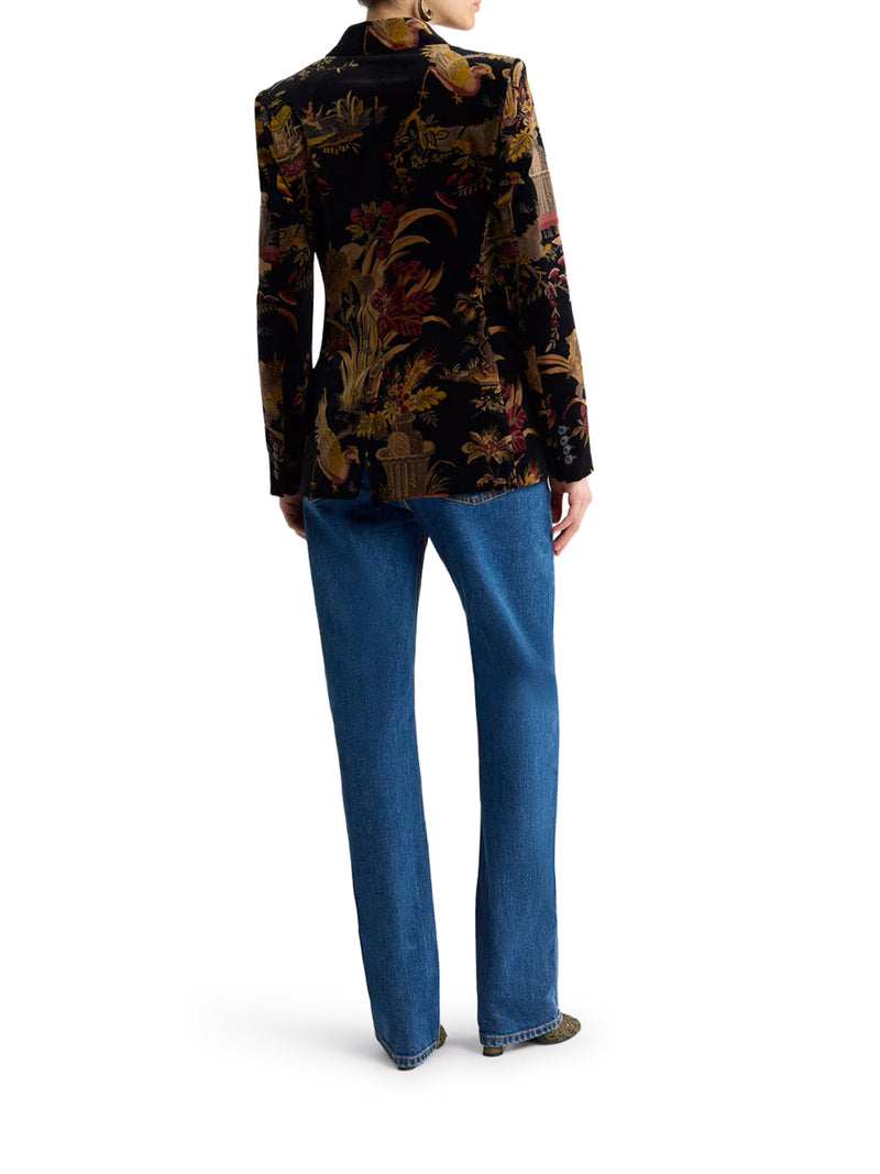 DOUBLE-BREASTED COTTON VELVET JACKET