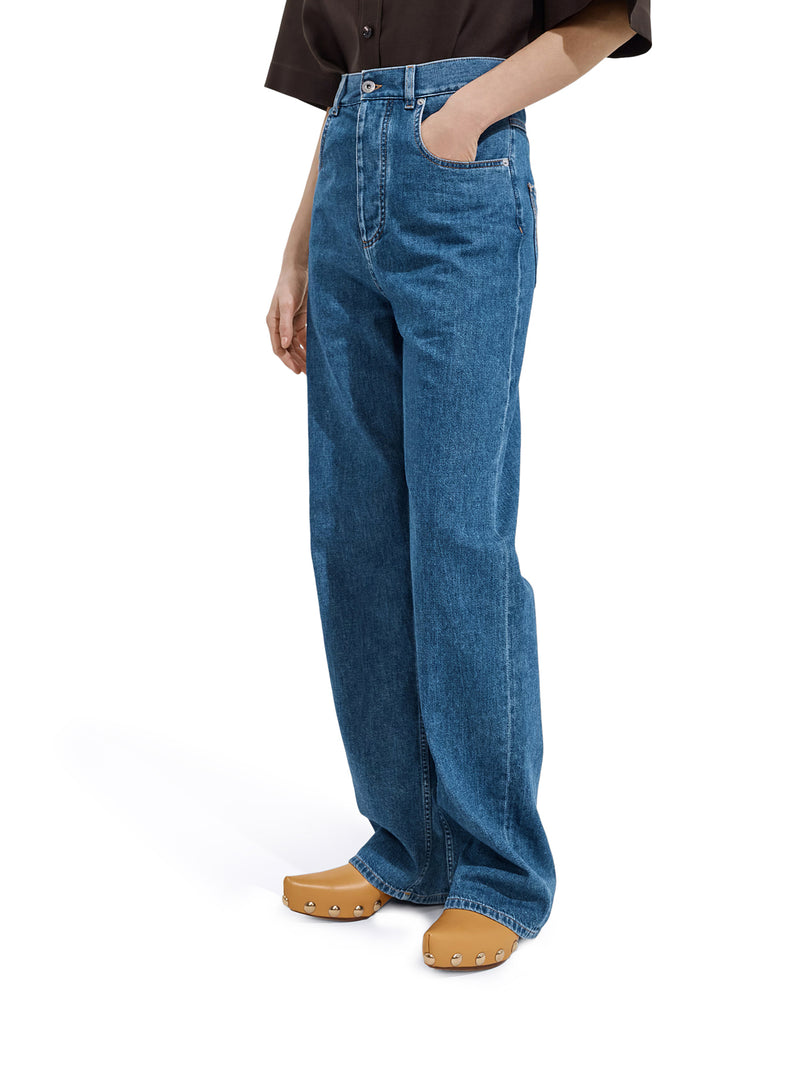 ATLANTIC BLUE WASH WIDE-LEG JEANS