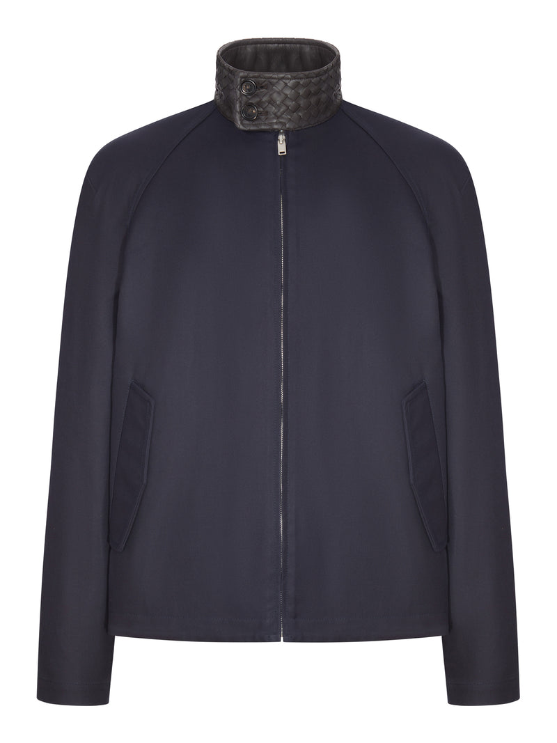 COTTON GABARDINE HARRINGTON JACKET