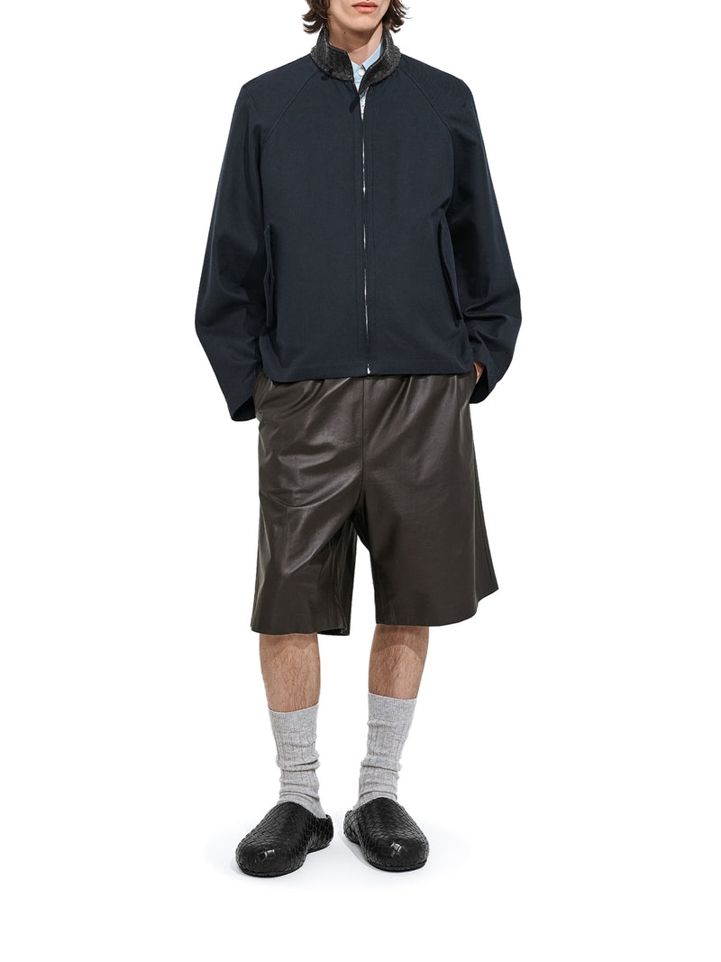 COTTON GABARDINE HARRINGTON JACKET