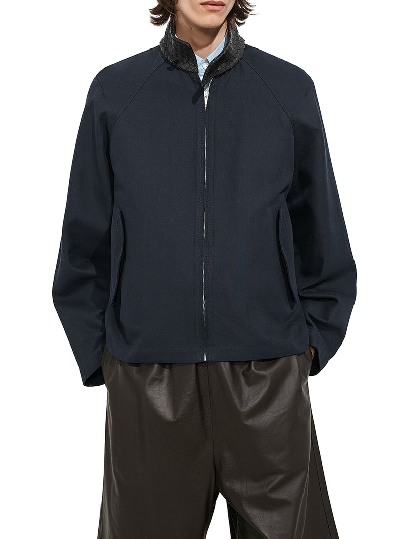 COTTON GABARDINE HARRINGTON JACKET