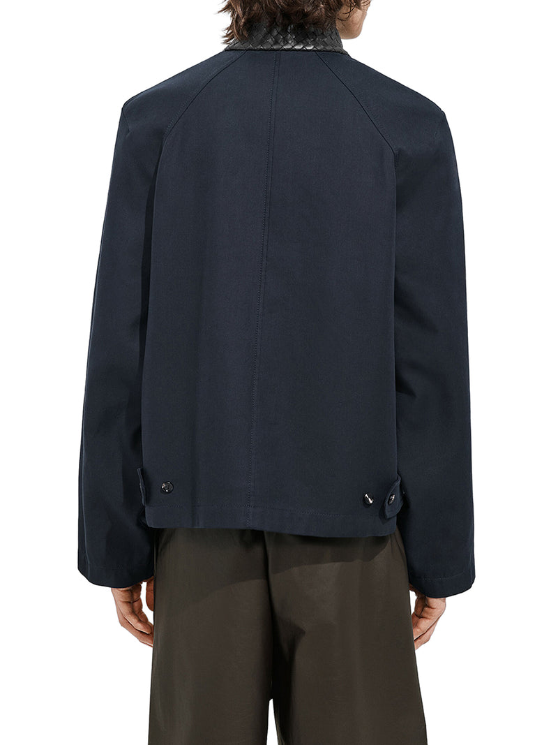 COTTON GABARDINE HARRINGTON JACKET