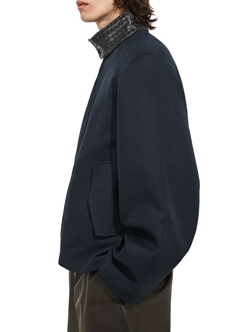 COTTON GABARDINE HARRINGTON JACKET