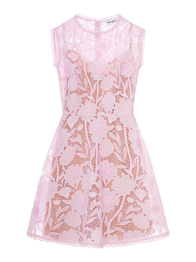PINK LACE MINI DRESS