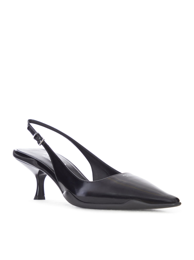 SLINGBACK PUMP IN SMOOTH LEATHER