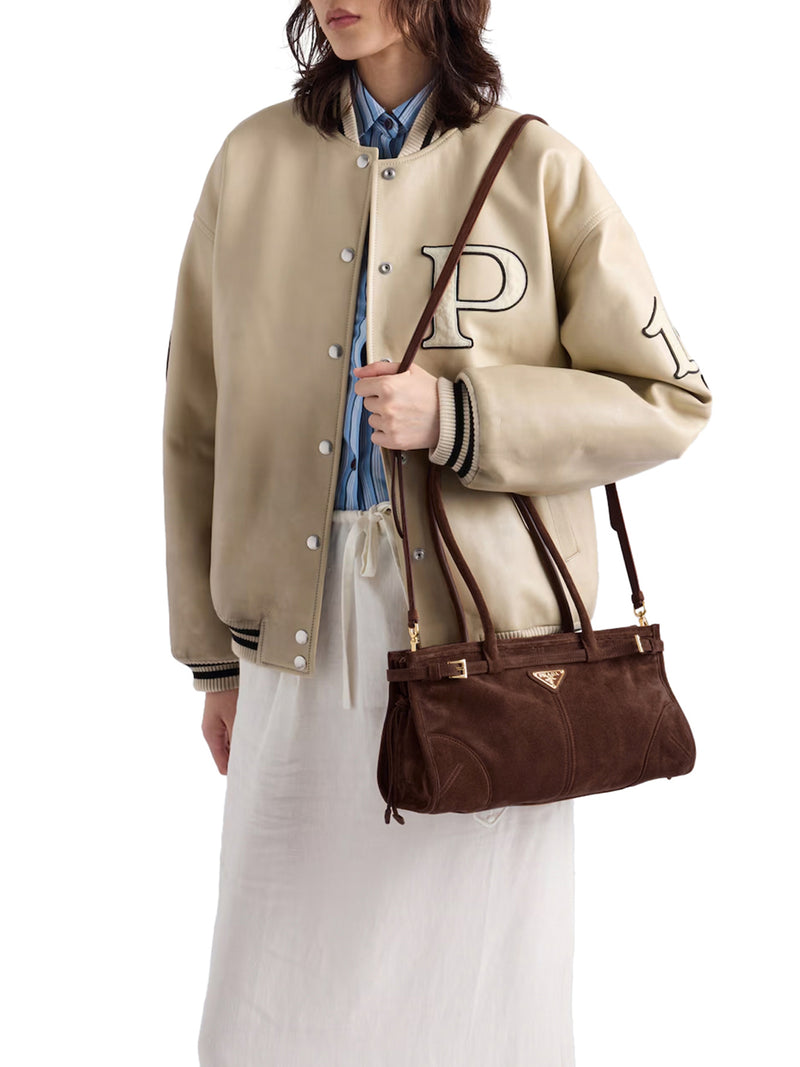 PRADA BONNIE MEDIUM SUEDE HANDBAG