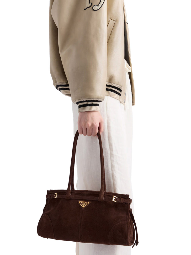 PRADA BONNIE MEDIUM SUEDE HANDBAG