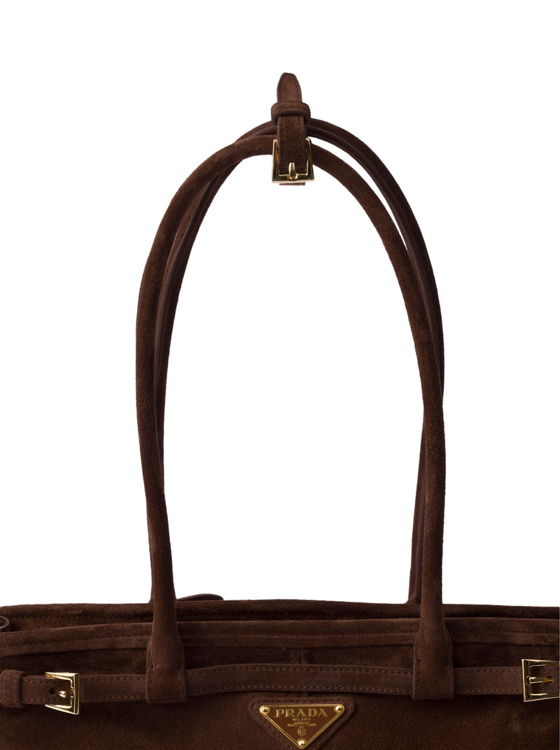 PRADA BONNIE MEDIUM SUEDE HANDBAG