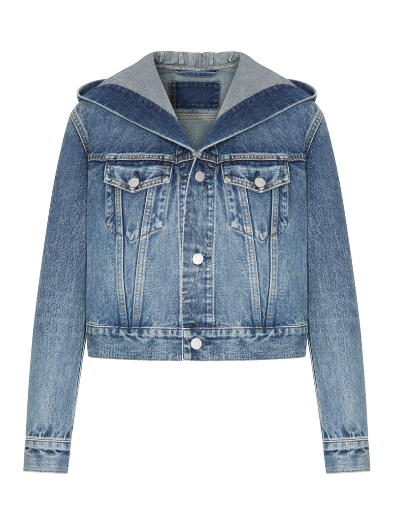 HOODED DENIM JACKET