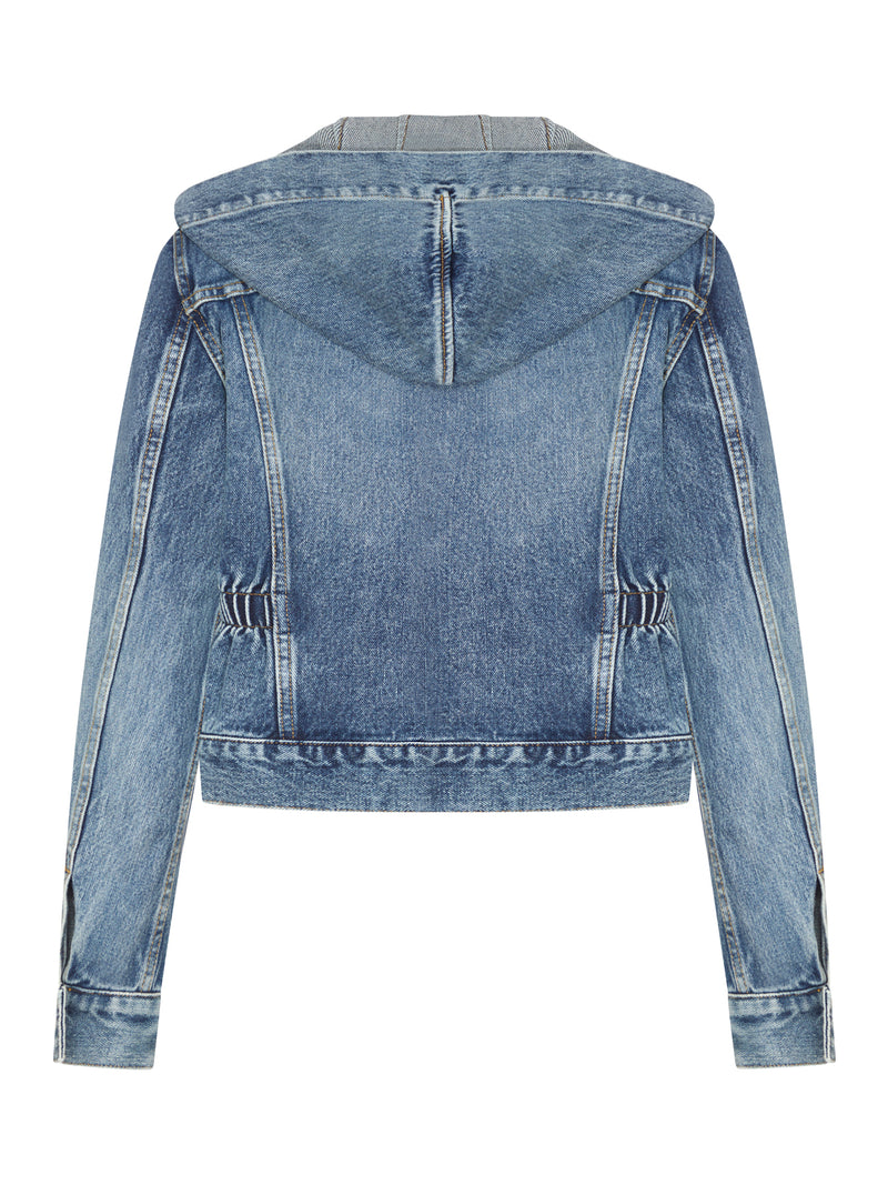 HOODED DENIM JACKET